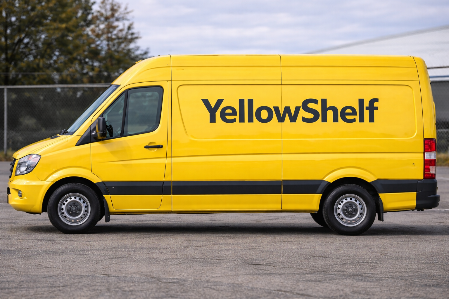 Concept render of a YellowShelf van